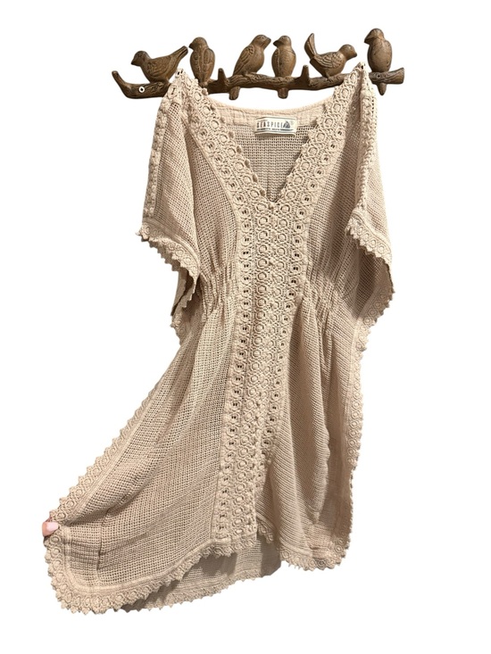 Seaspice Other - Boho Crochet Swim Coverup - Cream